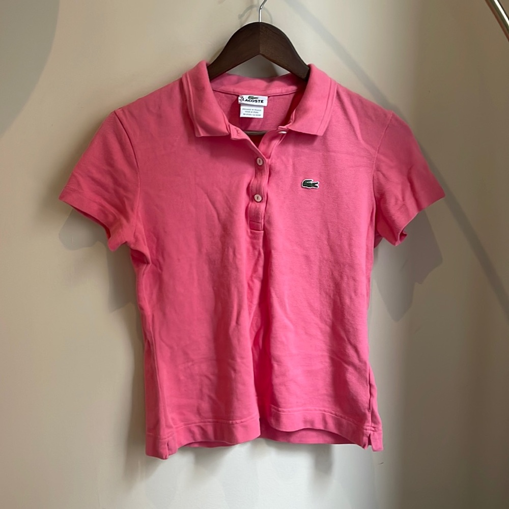 LACOSTE - Women’s Pink Polo - Size: 42
